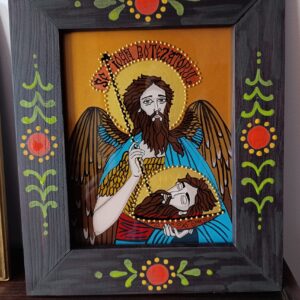 Icoană pe sticlă Sfântul Ioan Botezătorul
