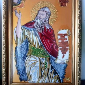 Icoană pe sticlă Sfântul Prooroc Ilie